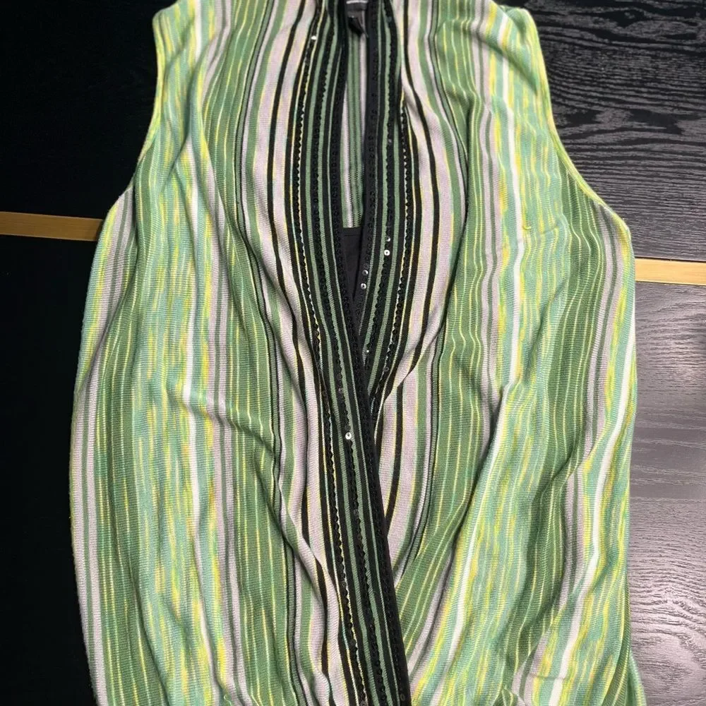 INC International Concepts Open Front Tunic w/att’d Tank Size XL EUC - Picture 4 of 12